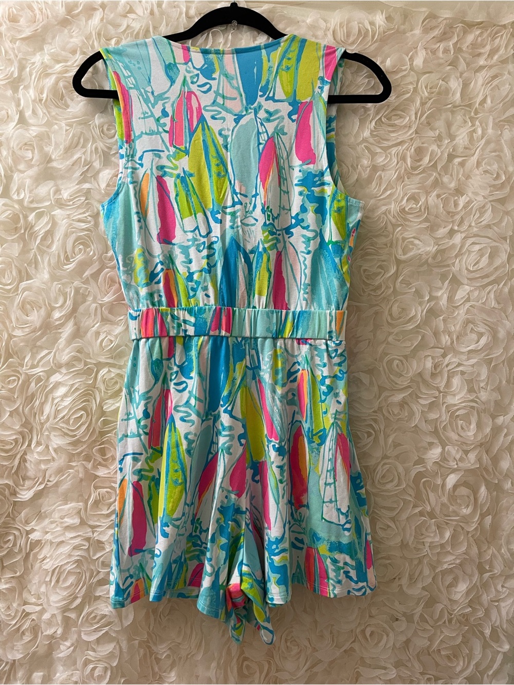 Lilly Pulitzer Greer Romper NWT Size S Tie Front Cutout - Picture 4 of 6